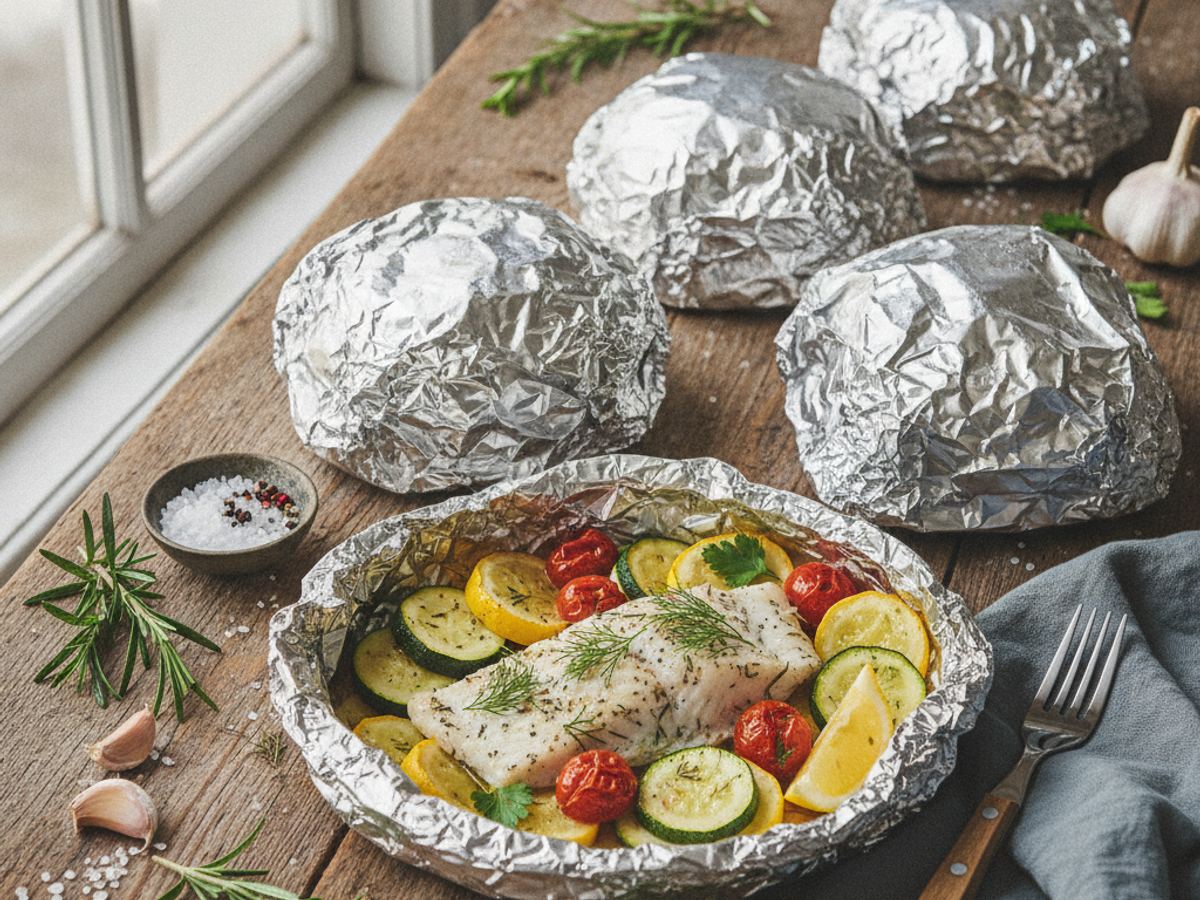 Fish-and-Vegetable Foil Packets